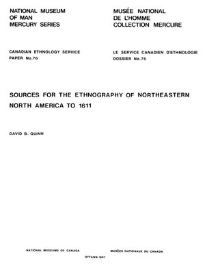 cover image of Sources for the Ethnography of Northeastern North America to 1611